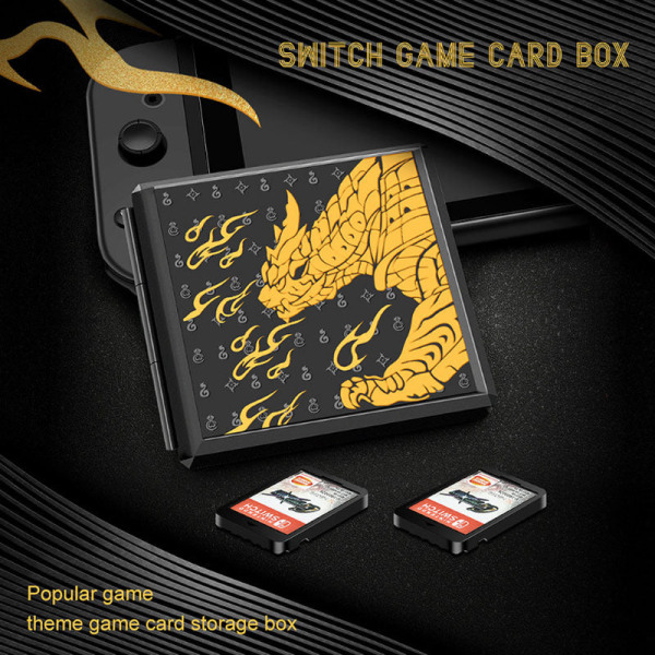 Til Nintendo Switch Game Card Box NS OLED Storage Box Memory Card Box Opbevaring Tilbehørsboks Yellow question mark