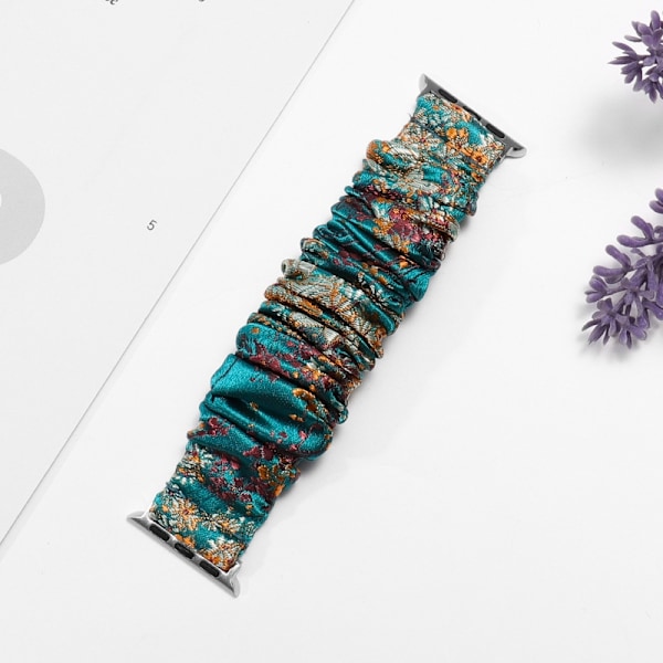 Kellon ranneke Apple Watch iWatch 38/40/41/42MM tummanvihreä kirjonta-27