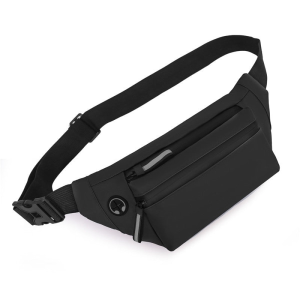 Miehet naiset Fanny Pack -vyölaukku Miesten rakennustyömaa Ulkoilu Trendikäs Juoksu Urheilu Vapaa-ajan Puhelin Rinta Black Average size