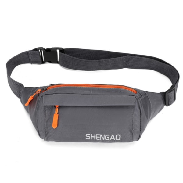 Fanny Pack Löpbälte Midjeväska Organizer Tättslutande Multifunktionell Vattentät No.3 style in gray