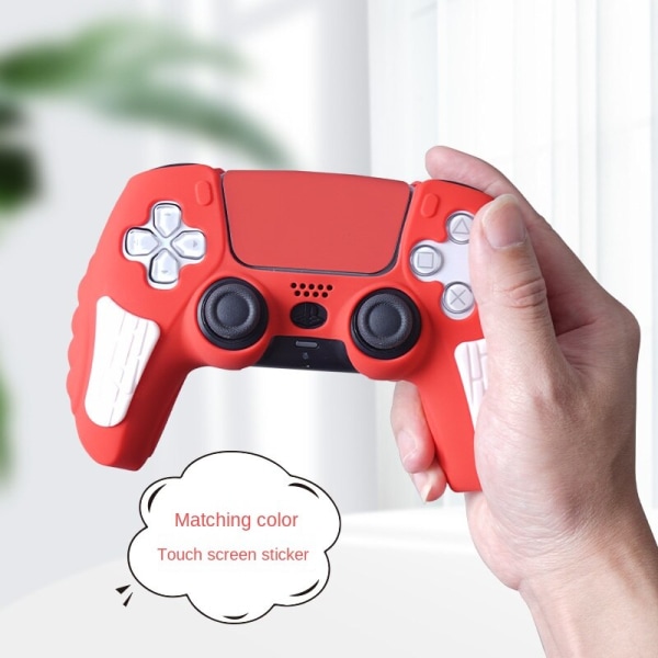 Playstation5 PS5 håndtakshylse silikonbeskyttelsesdeksel Sklisikkert svettesikkert hylsespill Rose Red