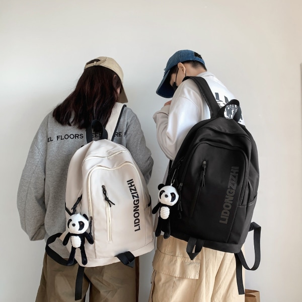Miesten reppu olkalaukku Japanese Element Ins Student Schoolbag Retro Black 44*16*32cm