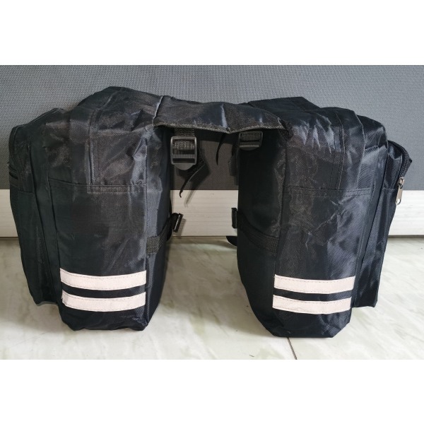 Cykel Mountain Bike Bag Bagstativ taske Dobbelt bæretaske Blue 26.5*16*31.5cm
