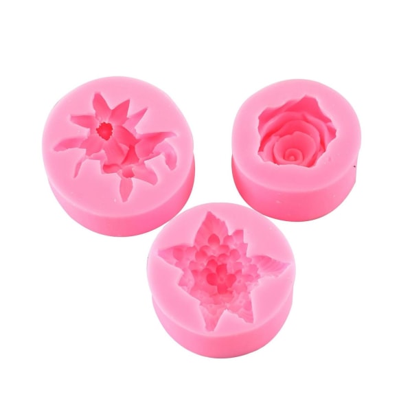 2 STK 3D lilla rose liljefondant silikonformer for hjemmelaget s Lily 8295  | Lily | Fyndiq