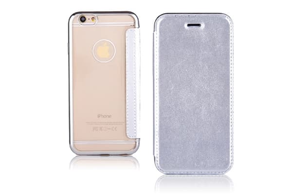 Fodral för Samsung Note20 silver Elektroplätering läderfäste flip solid