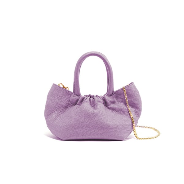 Dam Handväska Cloud Bag Premium fårskinn Plisserad bärbar Purple