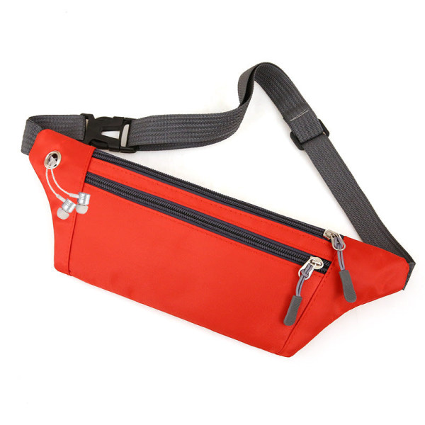 Fanny Pack juoksuhihna vyötärölaukun organizer Nylon vedenpitävä kangas urheilu Bright red