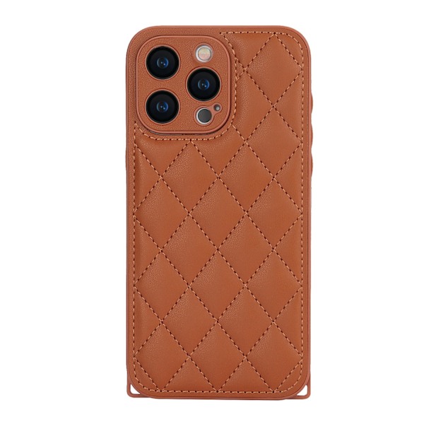 Fodral för iPhone15pro 6.1 kaffe utan snöre ins crossbody diamant handväska