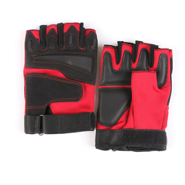 Kvinner Menn Sykkelhansker Utendørs Sykling Sport Fitness Halvfingerhansker New style red L