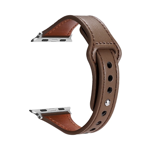 Klockarmband för Apple Watch iWatch Storlek 38-40-41mm PG Caramel Machi - Enkel spik smal midja