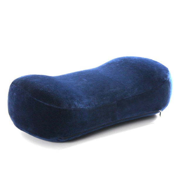 Blød og behagelig rejsepude Bærbar campingpude med memoryskum Navy blue 42x20x9.5-13cm