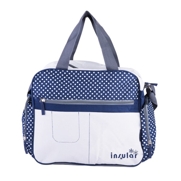 Bleievesker Mammaveske Multifunksjonell en-skulder Crossbody Stor kapasitet Mor og baby Indigo