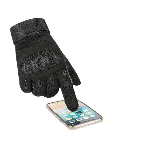 Kvinner Menn Sykkelhansker Full Finger Special Forces Outdoor Fighting Touch Screen Black M