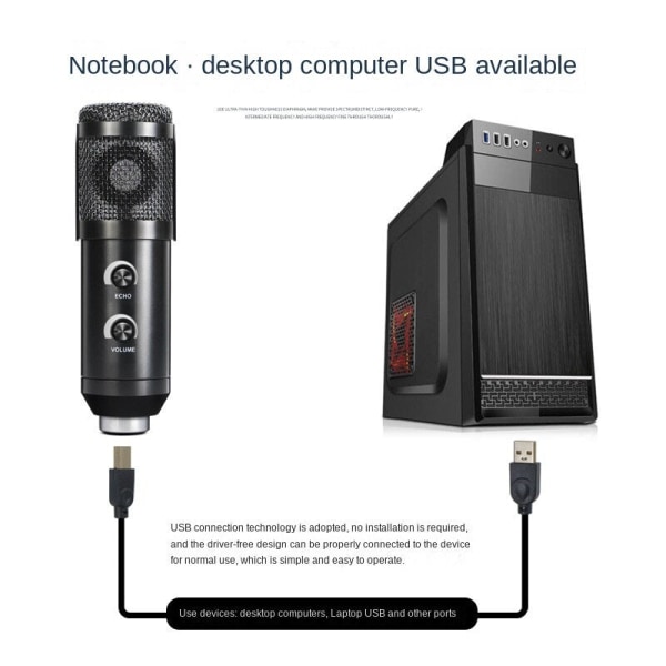 K2- set USB dator Inspelning Sjunga Karaoke Mikrofon Nätverksspel YY Anchor Live Streaming Utrustning Suit 1
