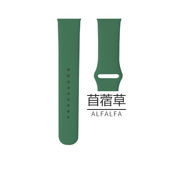 Klockarmband för Apple Watch iWatch Gäller: 1-9 generationen/SE 38/40/41mm/S10:42 Förlängd 53 alfalfa