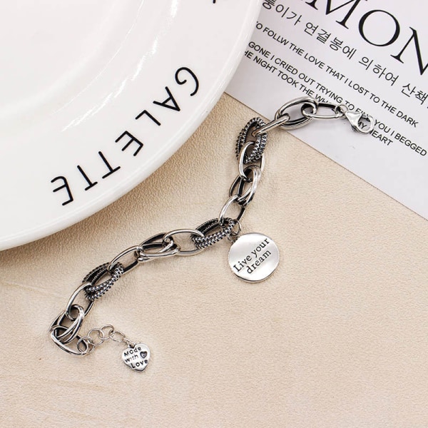 S925 Silver Necklace Classic Mother Day Gift for Women and Girls round Bracelet
