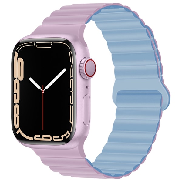 Kellon ranneke Apple Watch iWatch 38/40/41/42mm vaalean violetti ja sumunsininen