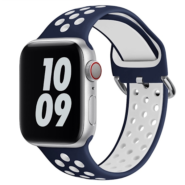 Urrem til Apple Watch iWatch 38/40/41mm blå og hvid