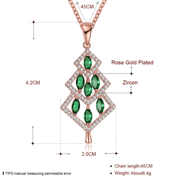 Elegant kvinner Halskjede Christmas Zircon Silver