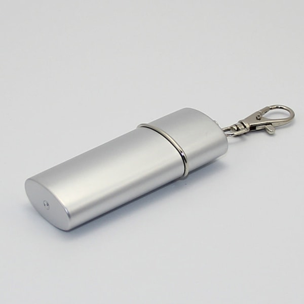 Askebeger Minilokk Bærbar Portable Creative Seal Outdoor Travel Japan Environmental Pocket Silver 7.9*3.2*1.7CM