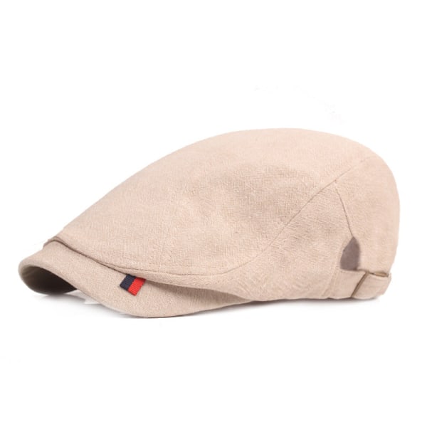 Basker Hat Konstnärlig Ungdom Peaked Cap Retro Advance Hattar Medelålders och äldre människors hattar Khaki Adjustable