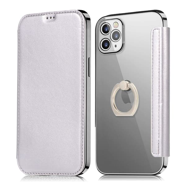 Etui til Samsung NOTE20ultra sølv Ring elektroplettering transparent kortlær