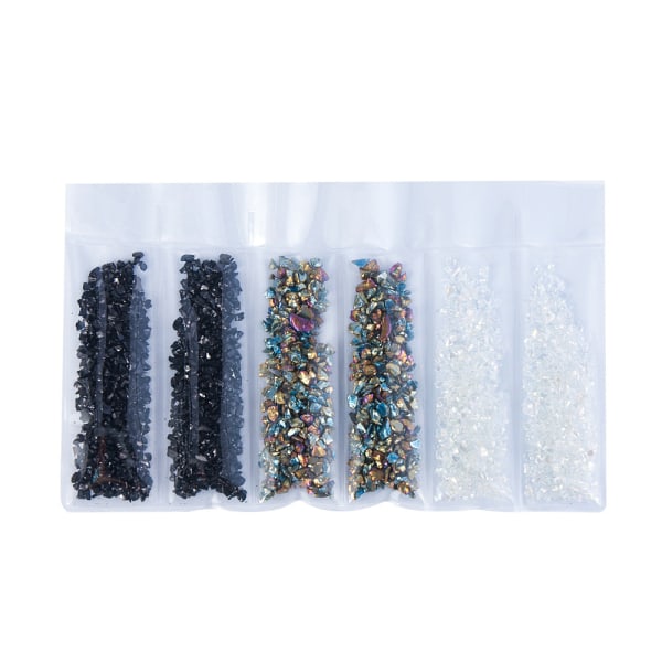 Nageldekorationer för nail art New York Storm Glasgrus 6 Plädpåsar 023 Gravel 6-Piece Bag (26g)