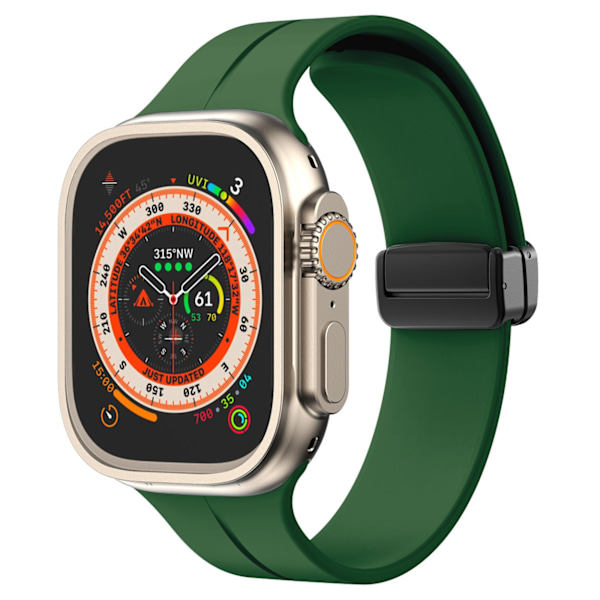Urrem til Apple Watch iWatch 38/40/41mm sølvspænde lysegrøn