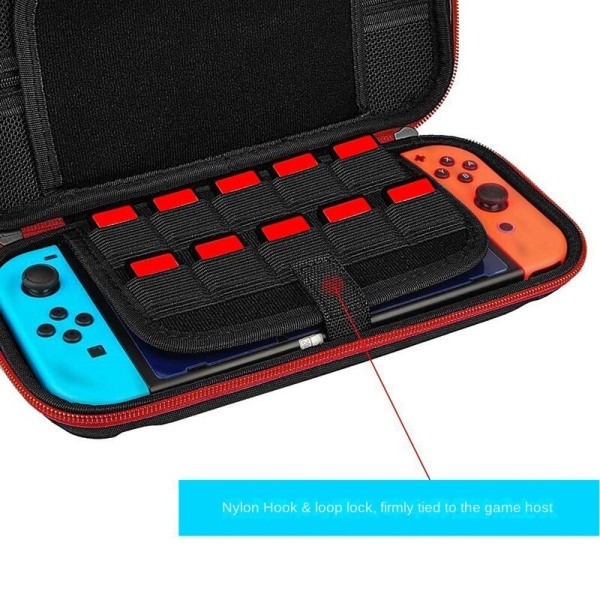 Til Nintendo Switch Opbevaringstaske Game Card Fire-hjørnet Taske Switch OLED Eva Host Beskyttelsestaske switch Red