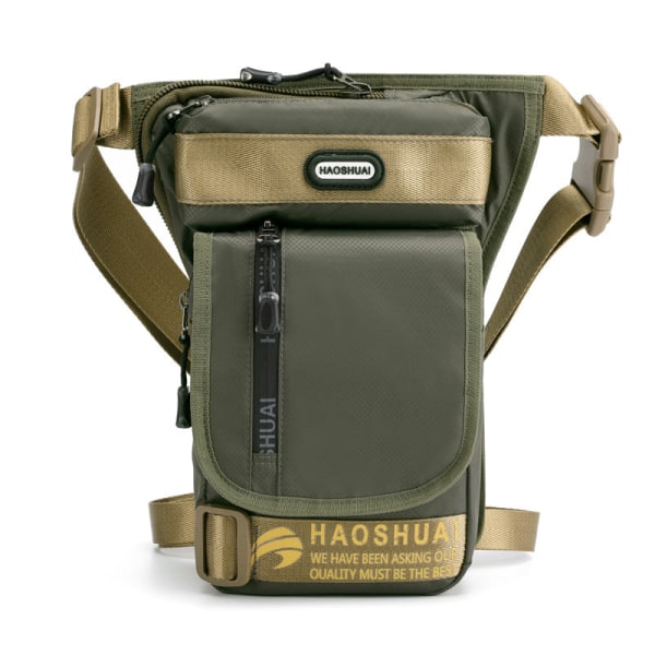 Menn kvinner Fanny Pack Midjeveske Klut Stor Kapasitet Utendørs Reise Skulder Messenger Casual Army Green