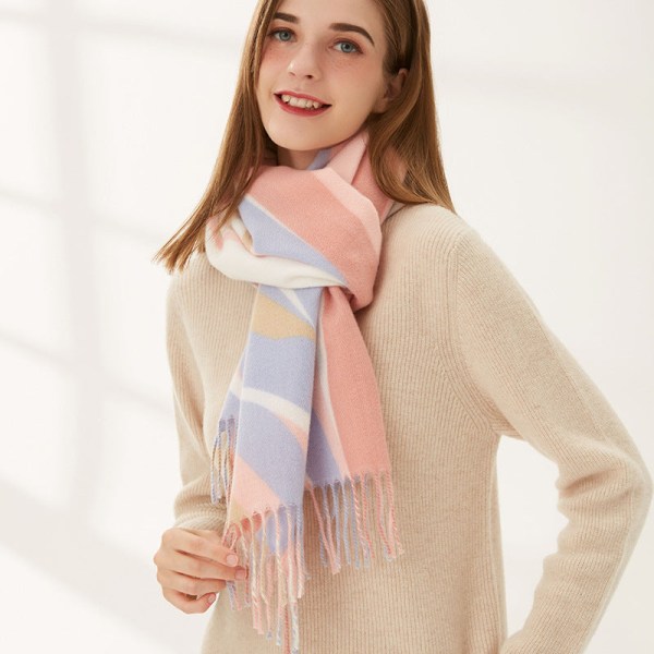 Imitation cashmere Women's Fall Winter Scarf Blanket Wrap Shawl Soft Stole Warm Default Title