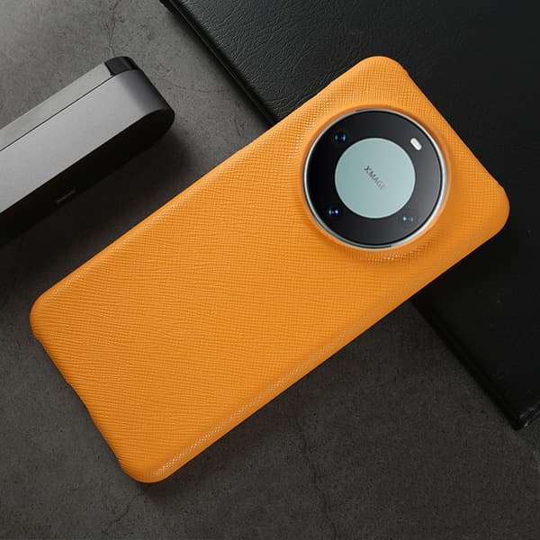 Etui til iPhone 15 Pro Max gult skinn