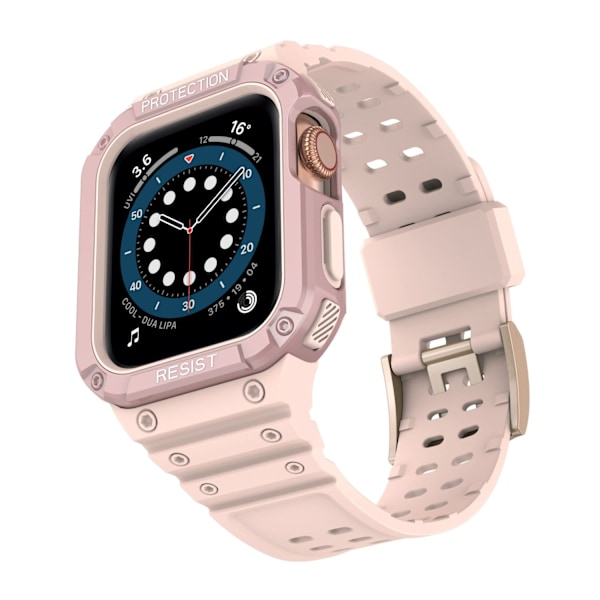 Klockarmband för Apple Watch iWatch 42/44/45mm Universal Sakura Rosa + Rosarosa Ram