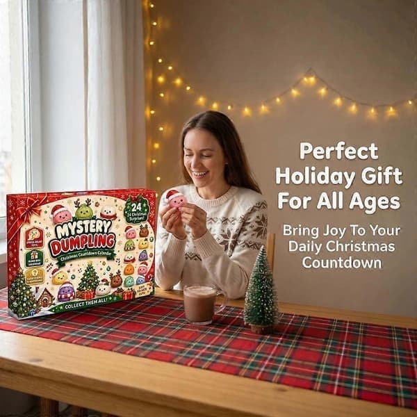 Jul Squishy Adventskalender 2026 24 Dagar Överraskningar Squishies Leksakslåda Julklapp för Barn