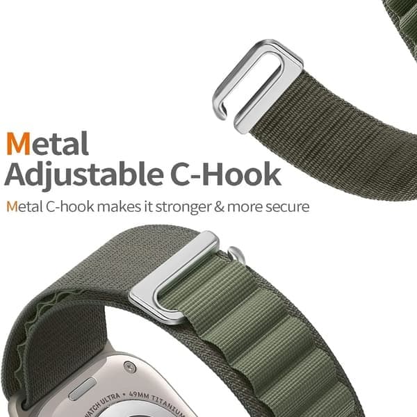 Alpine Loop Nylon Urrem til Huawei Watch Fit 4, Mørkegrå Dark grey Huawei Watch Fit 4