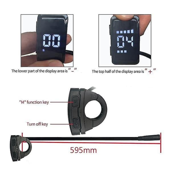 E-Bike Display DZ40 Skærmdisplay til centermotor BBS01 02 HD Elcykeldele