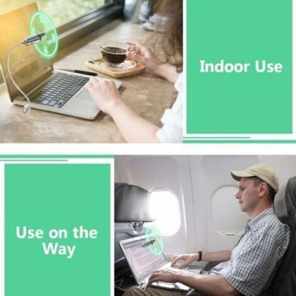 Mini USB-klockfläkt. USB-klockfläkt med tidsvisning för stationära datorer