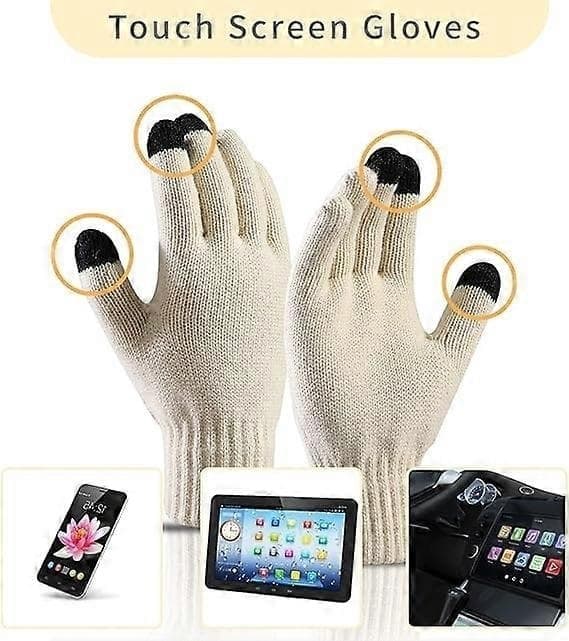 Farverig hue, tørklæde og touchscreen-handsker sæt med pompon til kvinder