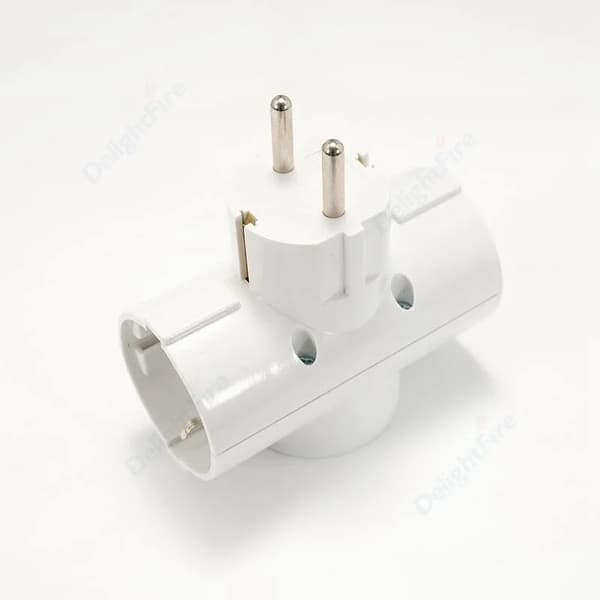 EU-stik Multi-strømadapterstik Europæisk Standard 1 til 1/2/3-vejs Multi-stik Euro-konverteradapter Elektrisk, 1 til 2 stik 4,8 mm 1 To 2 Socket 4.8mm