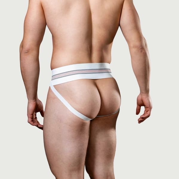 Den Originala Nr. 10 Simmar/Joggar Jockstrap 3 Tum Vit, Herrkalsonger, Herr Jockstrap, L, Vit L White