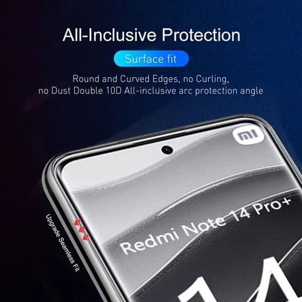4 st Hydrogelfilm kompatibel med Xiaomi Redmi Note 14 Pro Plus 13 12 11 Skärmskydd Redmi 14C, Redmi Note 13 Pro 5G, 4 st hydrogelfilmer Redmi note 13 pro 5G 4pcs hydrogel films