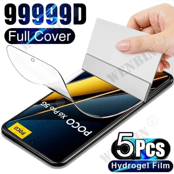 5 st hydrogelfilm kompatibel med Xiaomi Redmi Note 14 13 12 Pro Plus Poco X6 X5 Pro Xiaomi 14T, Redmi Note 13ProPlus, 5 st hydrogelfilm Redmi Note 13ProPlus 5 Pcs Hydrogel Film