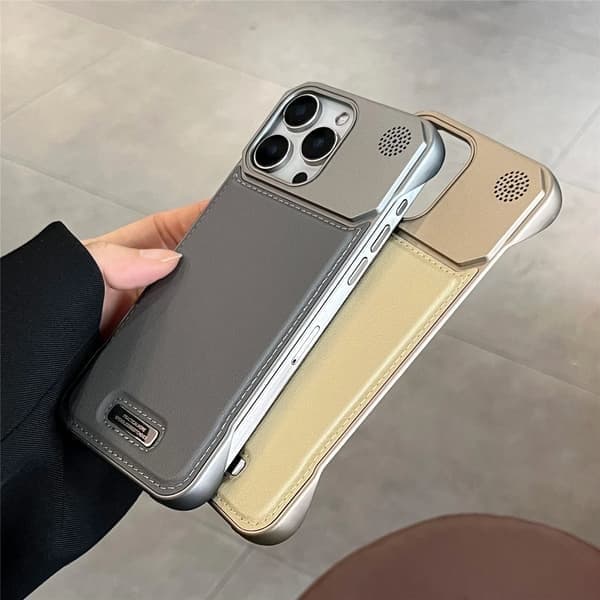 Läderfodral för iPhone 12 Pro Max, MagSafe-kompatibelt, magnetiskt, guld Gold iPhone 12 Pro Max