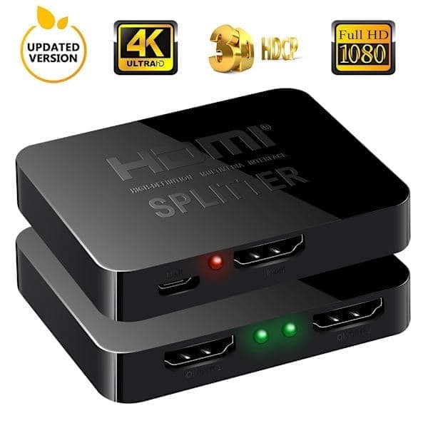 2-ports HDMI-splitter 1x2, 3D og 4K