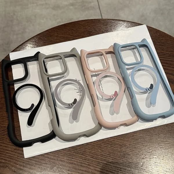 Gjennomsiktig telefondeksel til iPhone 11, MagSafe-kompatibel, støtsikker, PC, blå Blue For iphone 11