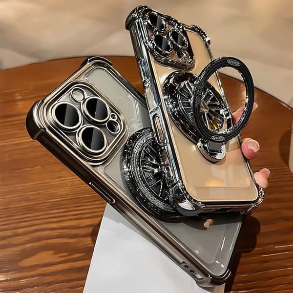 Mobilskal för iPhone 11 Pro, MagSafe-kompatibelt, stöttåligt, med stativ, silver Silver For iPhone 11 Pro