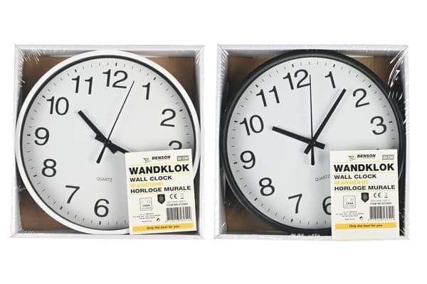 Veggklokke 20 cm Mix