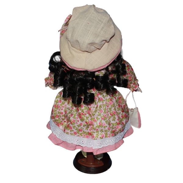 Rustik Fritid Keramisk Docka Prydnad Samling Docka Lilla Daisy Docka, Rosa Pink