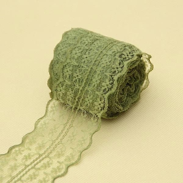 10m blondebåndrull 4,5 cm bred ikke-elastisk fargerik blonde DIY broderidekorasjon for sying, blå Blue