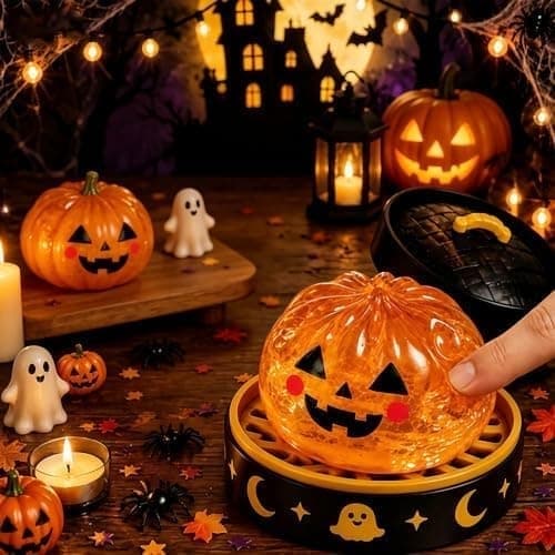 Halloween Spøgelse Dumpling Squishies Legetøj, Sød Spøgelse Squishy med Damper, Blød Sensorisk Fidget Stressbold til Halloween, Stil 2+Stil 3 Style 2+style 3